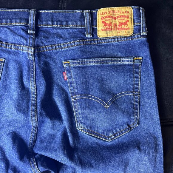 Levi's 505 Men's Straight Leg Jeans Blue Denim Medium Wash 5-Pocket W38 L32 - Picture 6 of 16